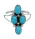 Genuine Sterling Silver Southwestern Turquoise Ring Size 5-1/4 QX84626